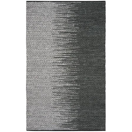 Safavieh 5 x 8 ft. Vintage Leather Hand Woven Rug Light Grey & Charcoal - Medium Rectangle VTL388B-5